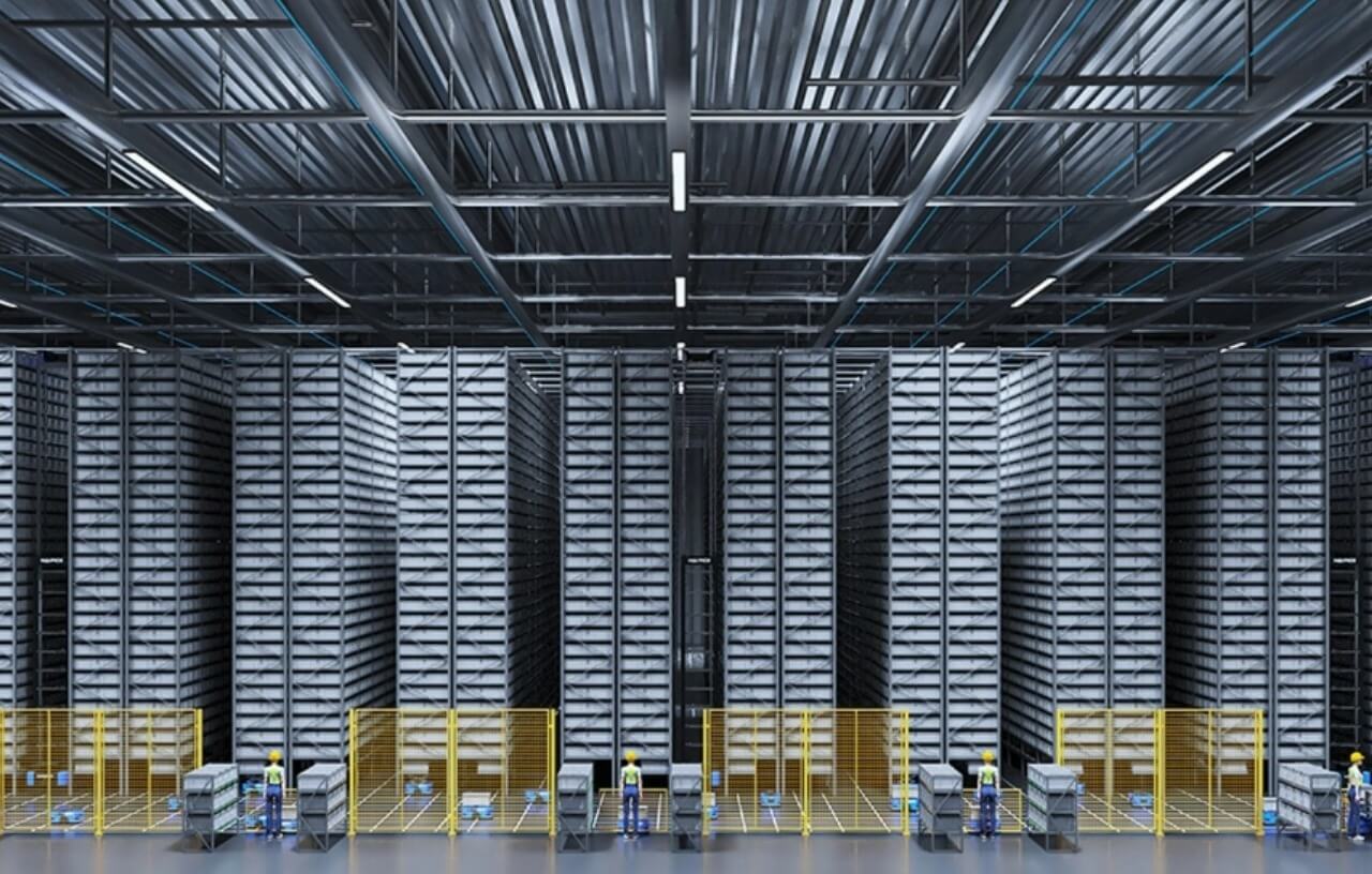 超高密度智能拣选方案：ACR+极速潜伏式顶升AMR同场协作